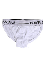Sous-vêtement classique en coton stretch blanc Dolce & Gabbana