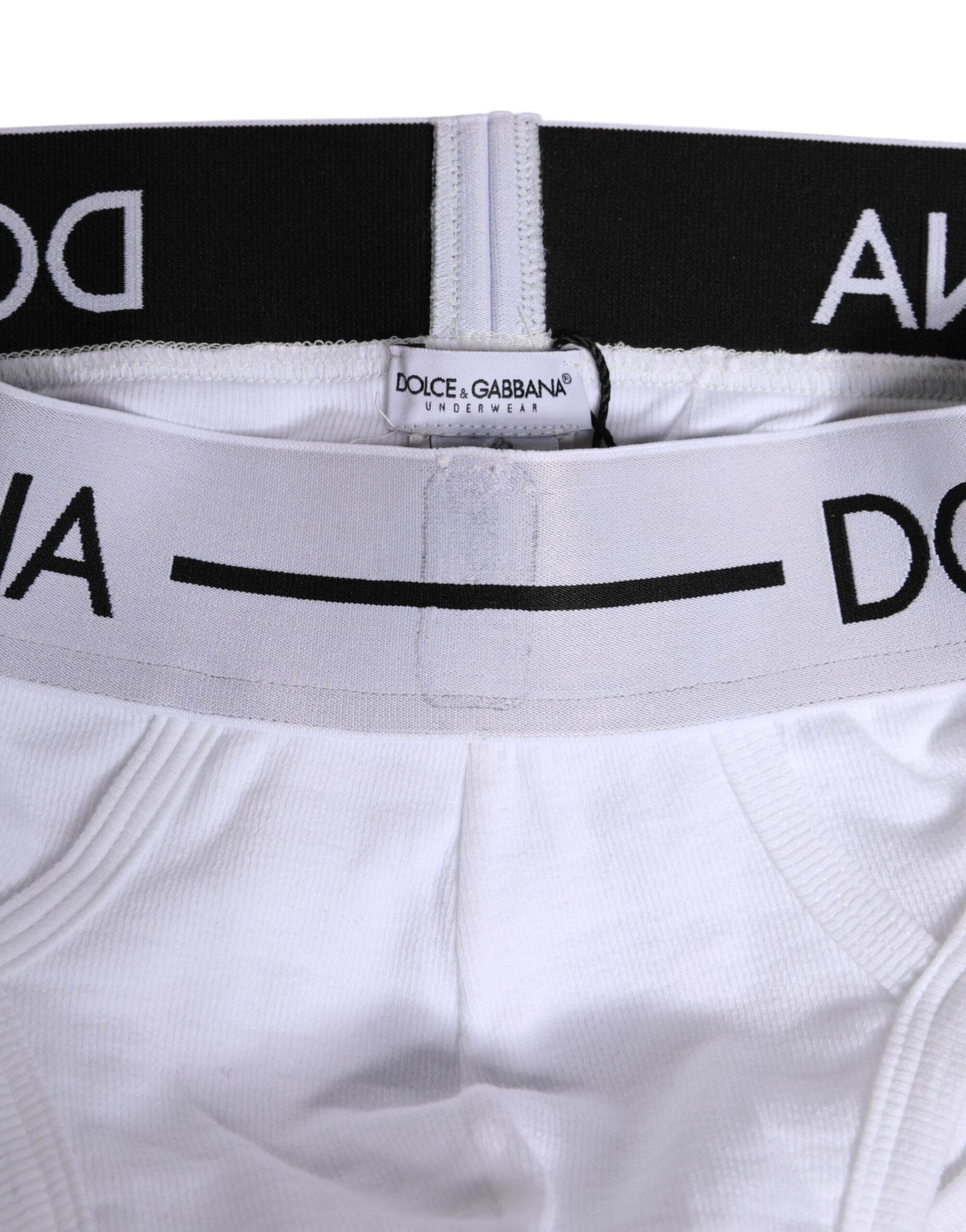 Sous-vêtement classique en coton stretch blanc Dolce & Gabbana
