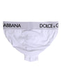 Sous-vêtement classique en coton stretch blanc Dolce & Gabbana