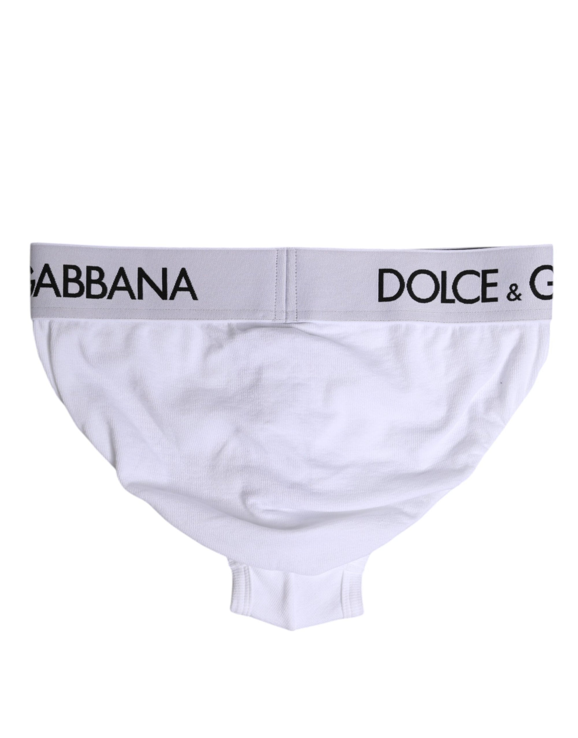 Sous-vêtement classique en coton stretch blanc Dolce & Gabbana