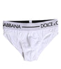 Sous-vêtement classique en coton stretch blanc Dolce & Gabbana