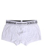Boxer classique en coton stretch blanc Dolce &amp; Gabbana