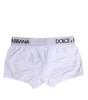 Boxer classique en coton stretch blanc Dolce &amp; Gabbana
