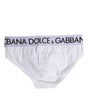 Dolce & Gabbana White Cotton Stretch Regular Brief Underwear