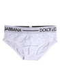 Dolce & Gabbana White Cotton Stretch Regular Brief Underwear