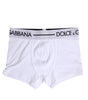 Boxer classique en coton stretch blanc Dolce &amp; Gabbana