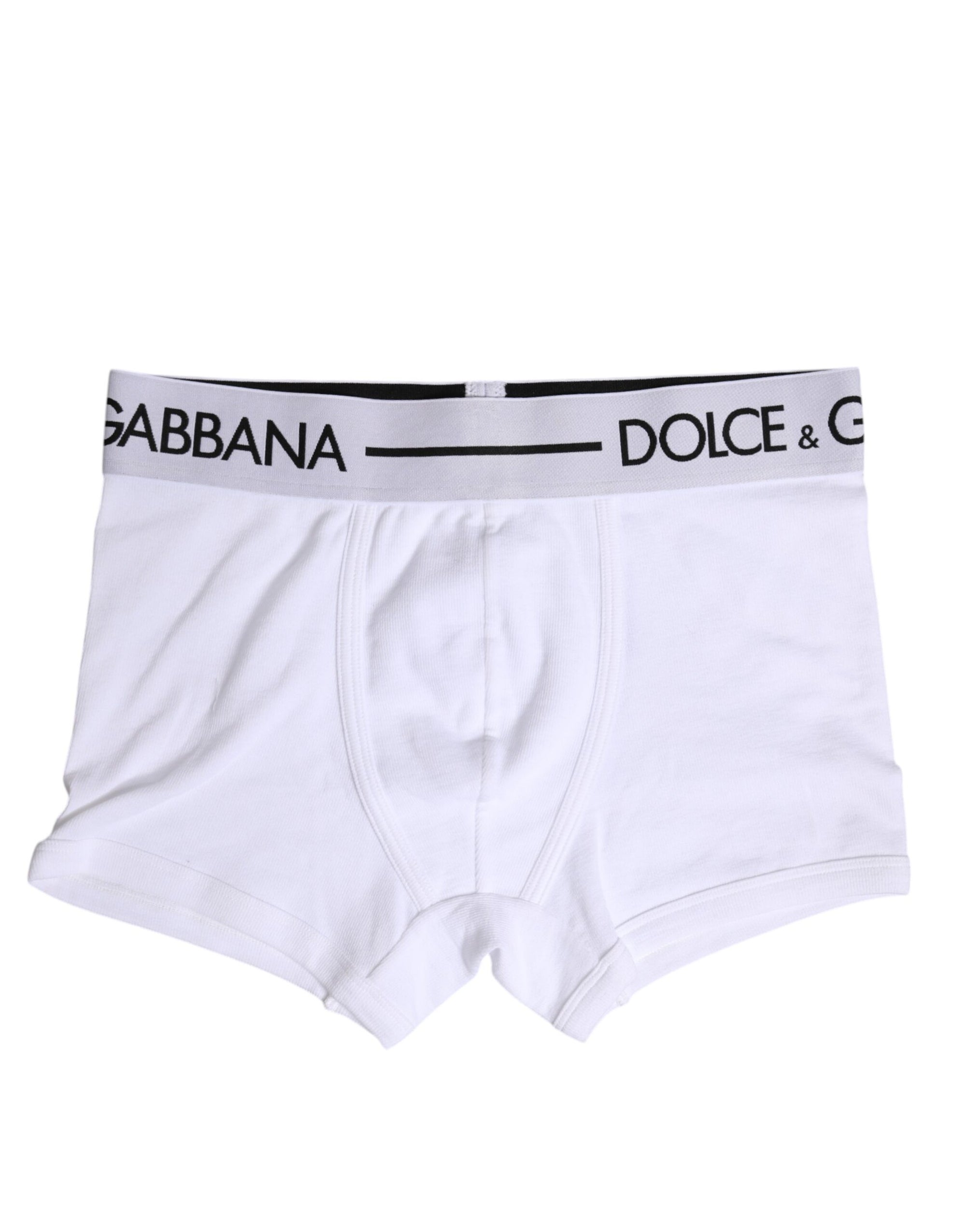 Boxer classique en coton stretch blanc Dolce &amp; Gabbana