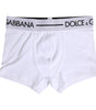 Boxer classique en coton stretch blanc Dolce &amp; Gabbana