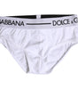 Dolce & Gabbana White Cotton Stretch Regular Brief Underwear