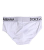 Dolce & Gabbana White Cotton Stretch Regular Brief Underwear