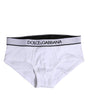 Sous-vêtement classique en coton stretch blanc Dolce &amp; Gabbana