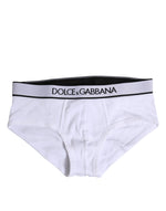 Sous-vêtement classique en coton stretch blanc Dolce &amp; Gabbana