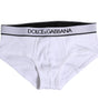 Sous-vêtement classique en coton stretch blanc Dolce &amp; Gabbana