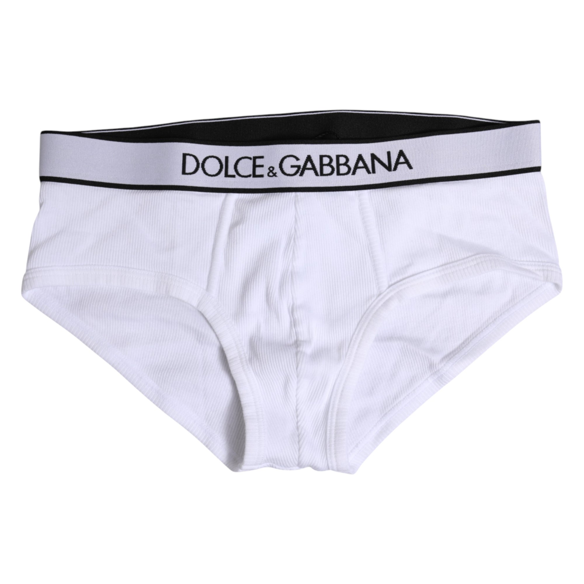 Sous-vêtement classique en coton stretch blanc Dolce &amp; Gabbana