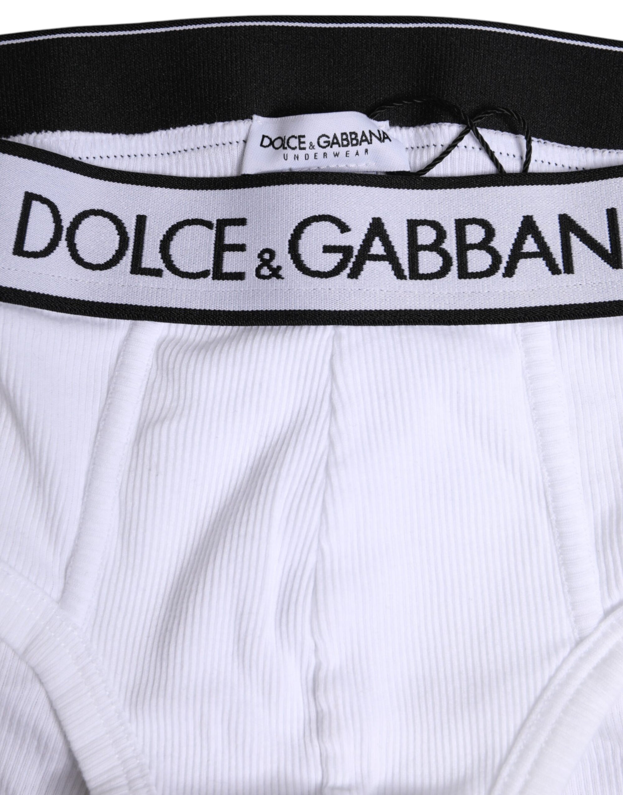 Sous-vêtement classique en coton stretch blanc Dolce &amp; Gabbana