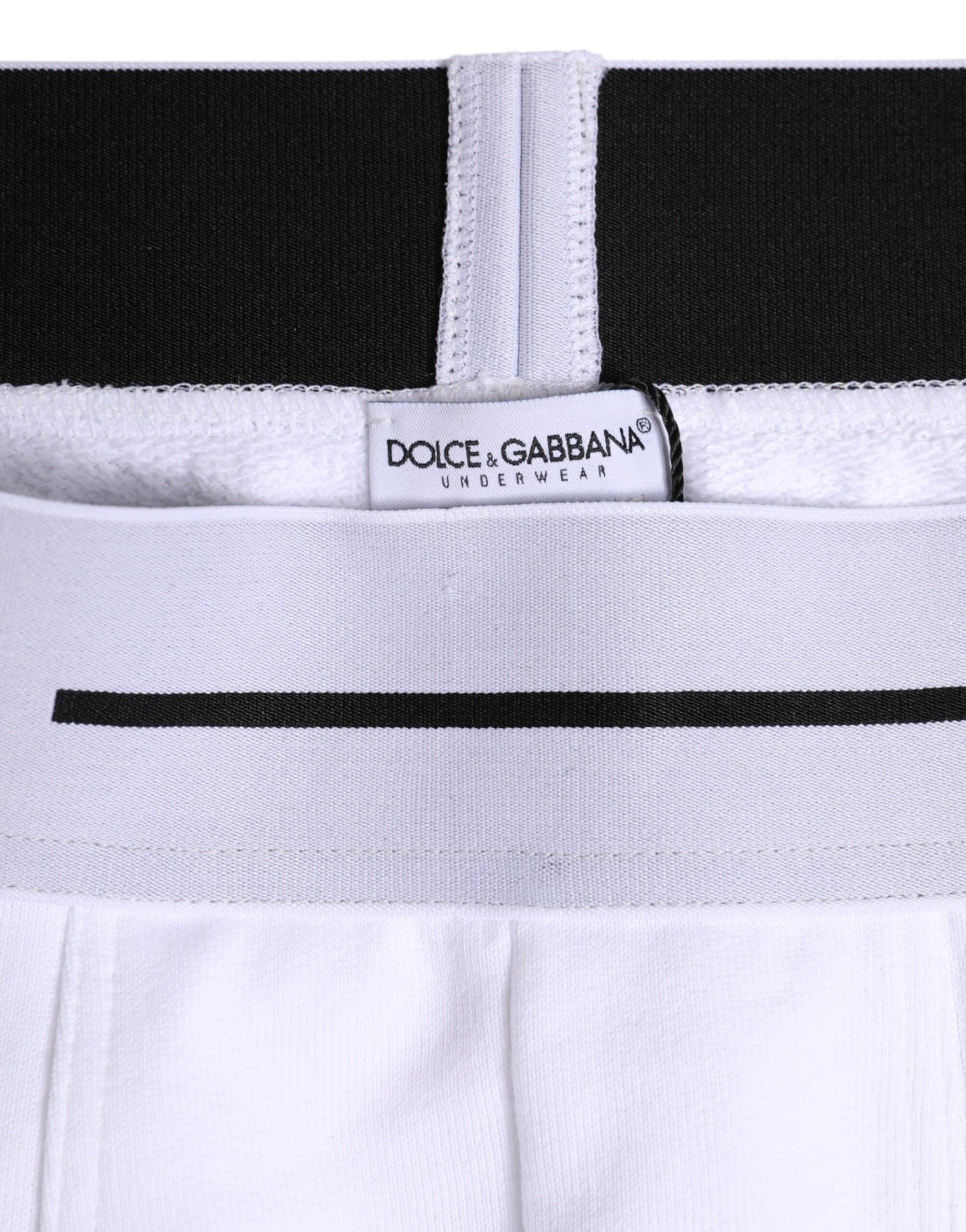 Boxer classique en coton stretch blanc Dolce & Gabbana