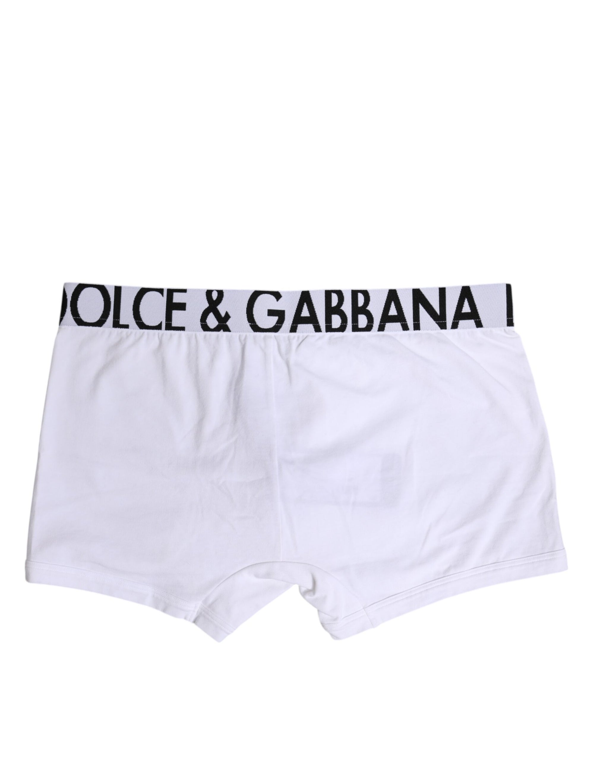 Boxer classique en coton stretch blanc Dolce & Gabbana