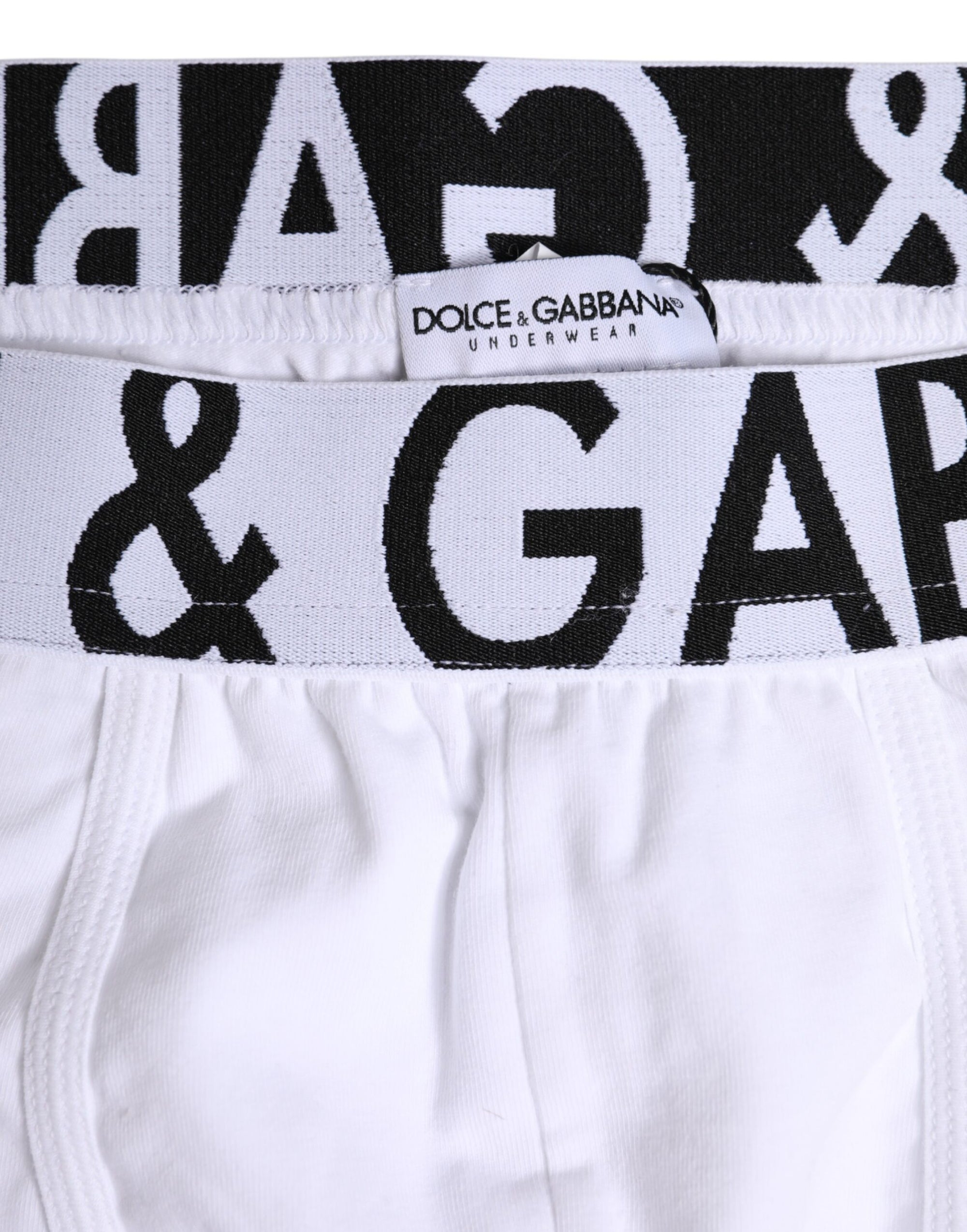 Boxer classique en coton stretch blanc Dolce & Gabbana