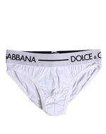 Sous-vêtement classique en coton stretch blanc Dolce & Gabbana