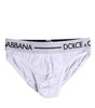 Sous-vêtement classique en coton stretch blanc Dolce & Gabbana
