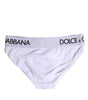 Sous-vêtement classique en coton stretch blanc Dolce & Gabbana