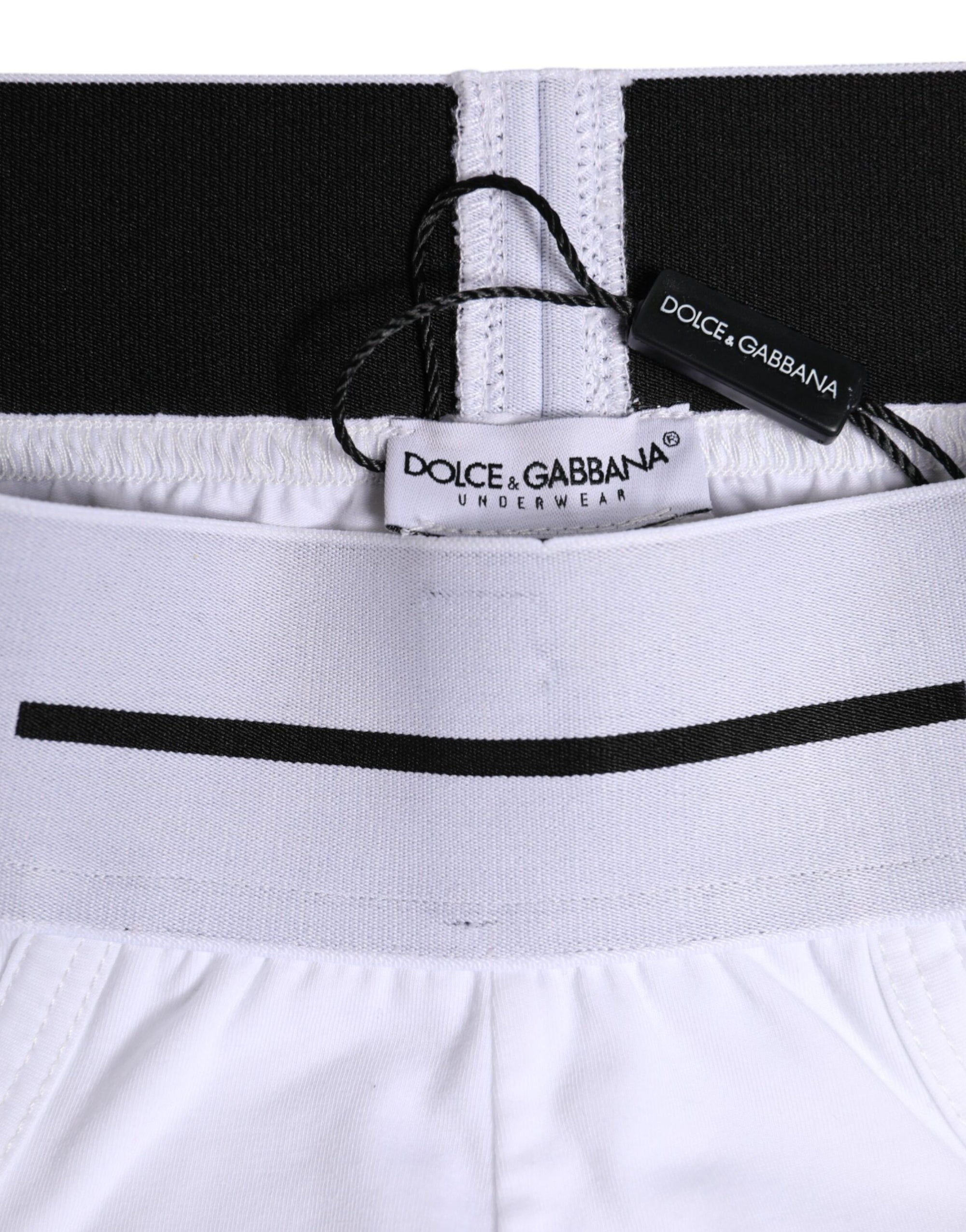 Sous-vêtement classique en coton stretch blanc Dolce & Gabbana