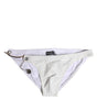 Dolce & Gabbana White Logo Metal Embellishment Brief Swimwear