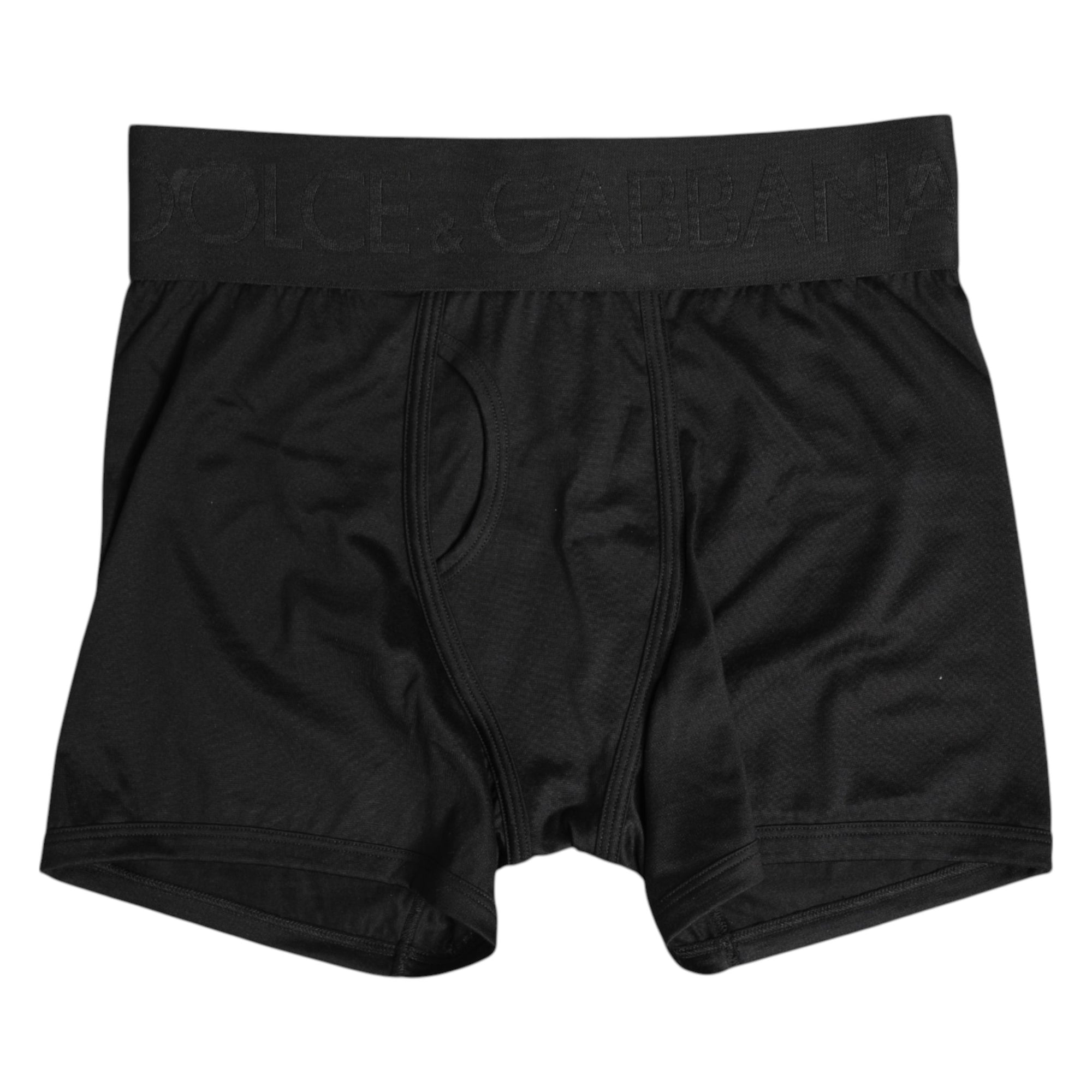 Boxer homme Dolce & Gabbana en soie stretch noire
