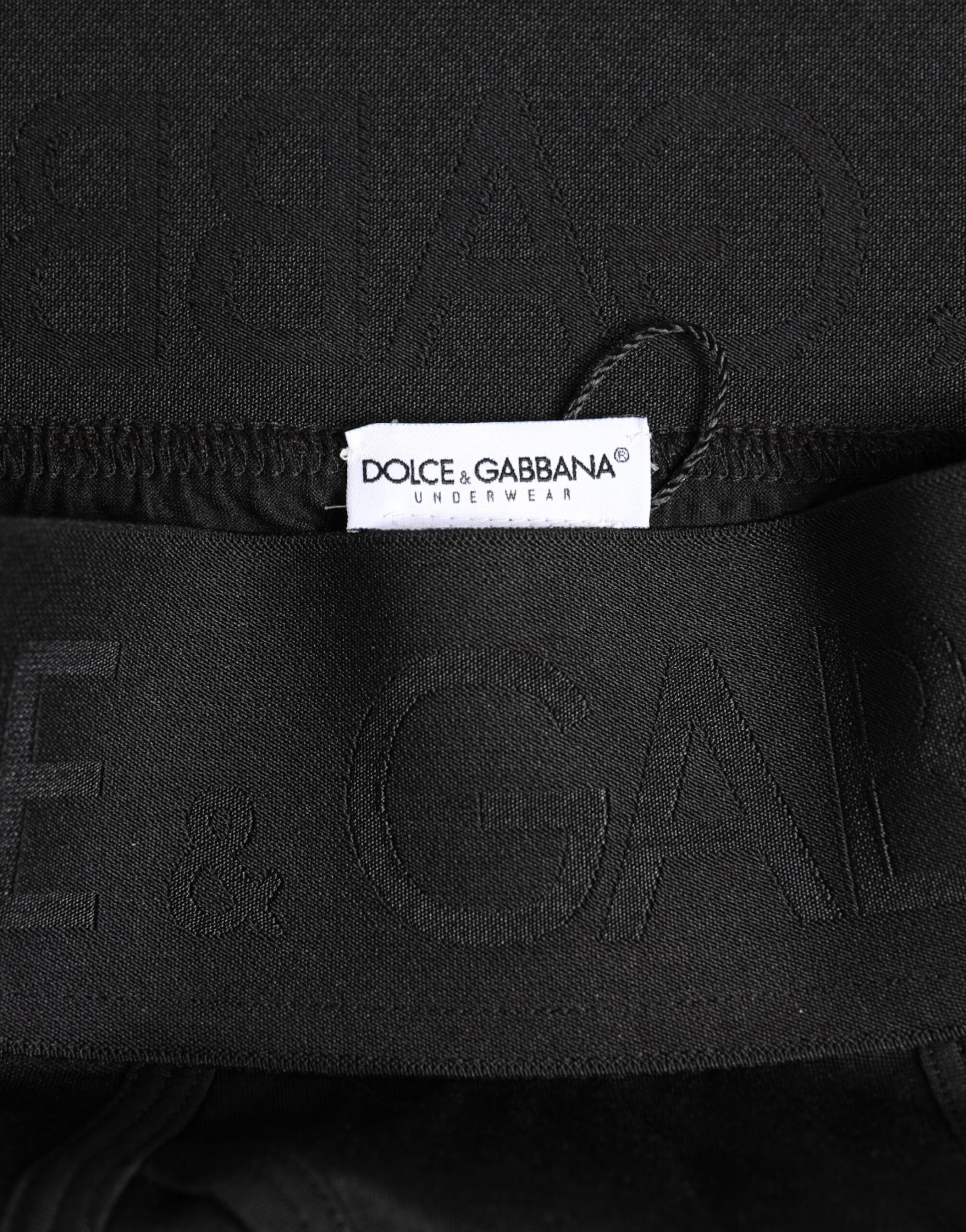 Boxer homme Dolce & Gabbana en soie stretch noire