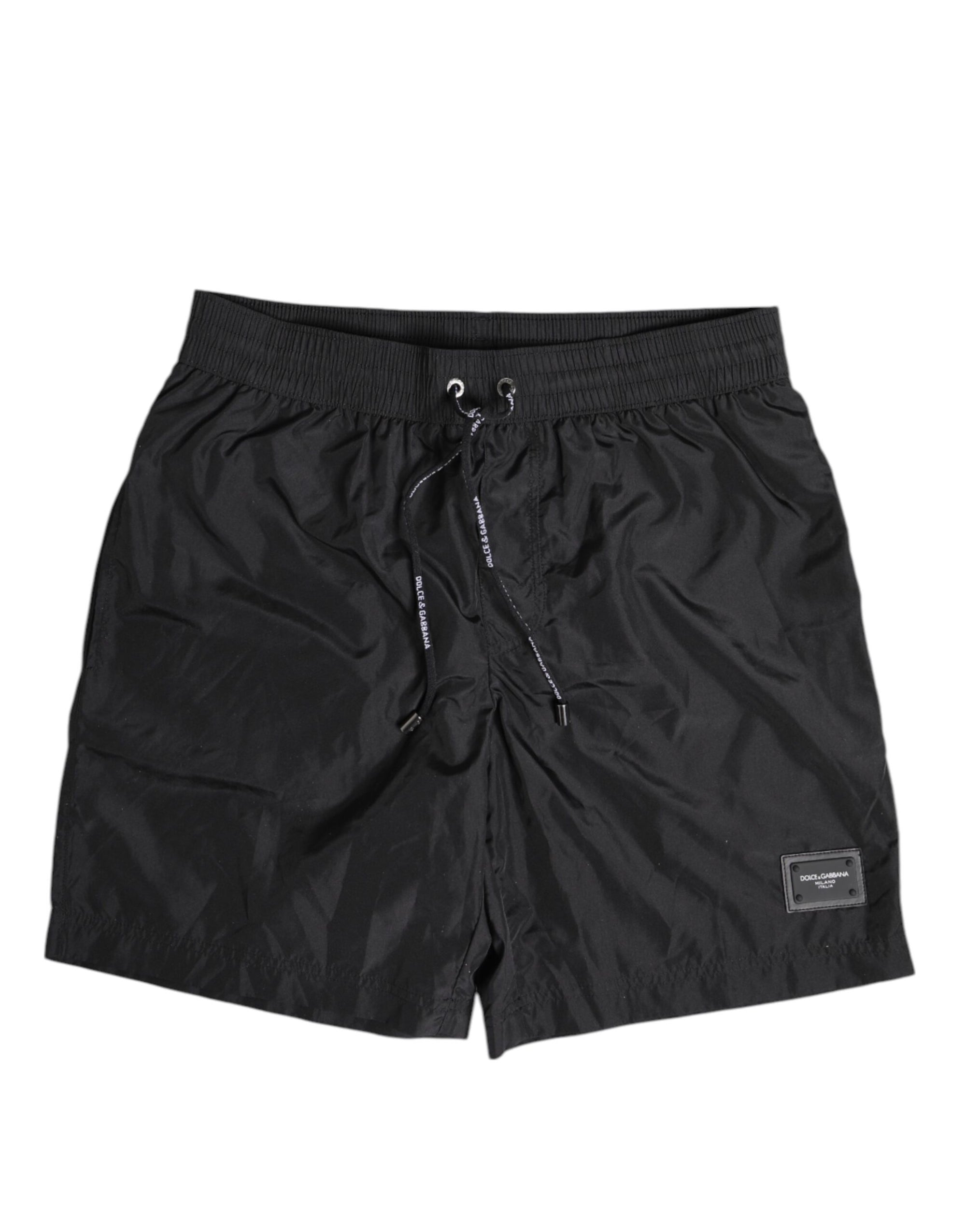 Maillots de bain Dolce & Gabbana - Short de plage noir à cordon de serrage