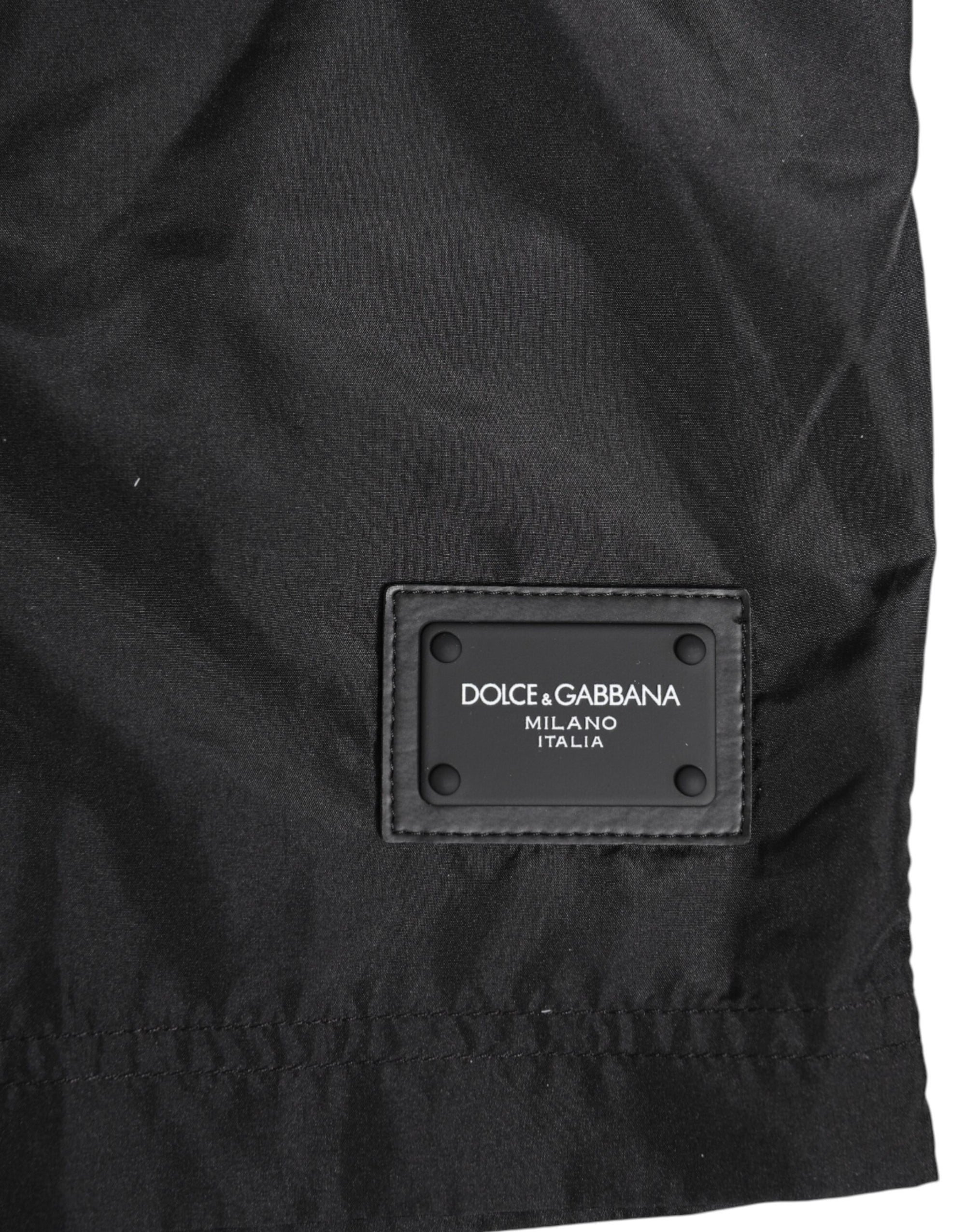 Maillots de bain Dolce & Gabbana - Short de plage noir à cordon de serrage