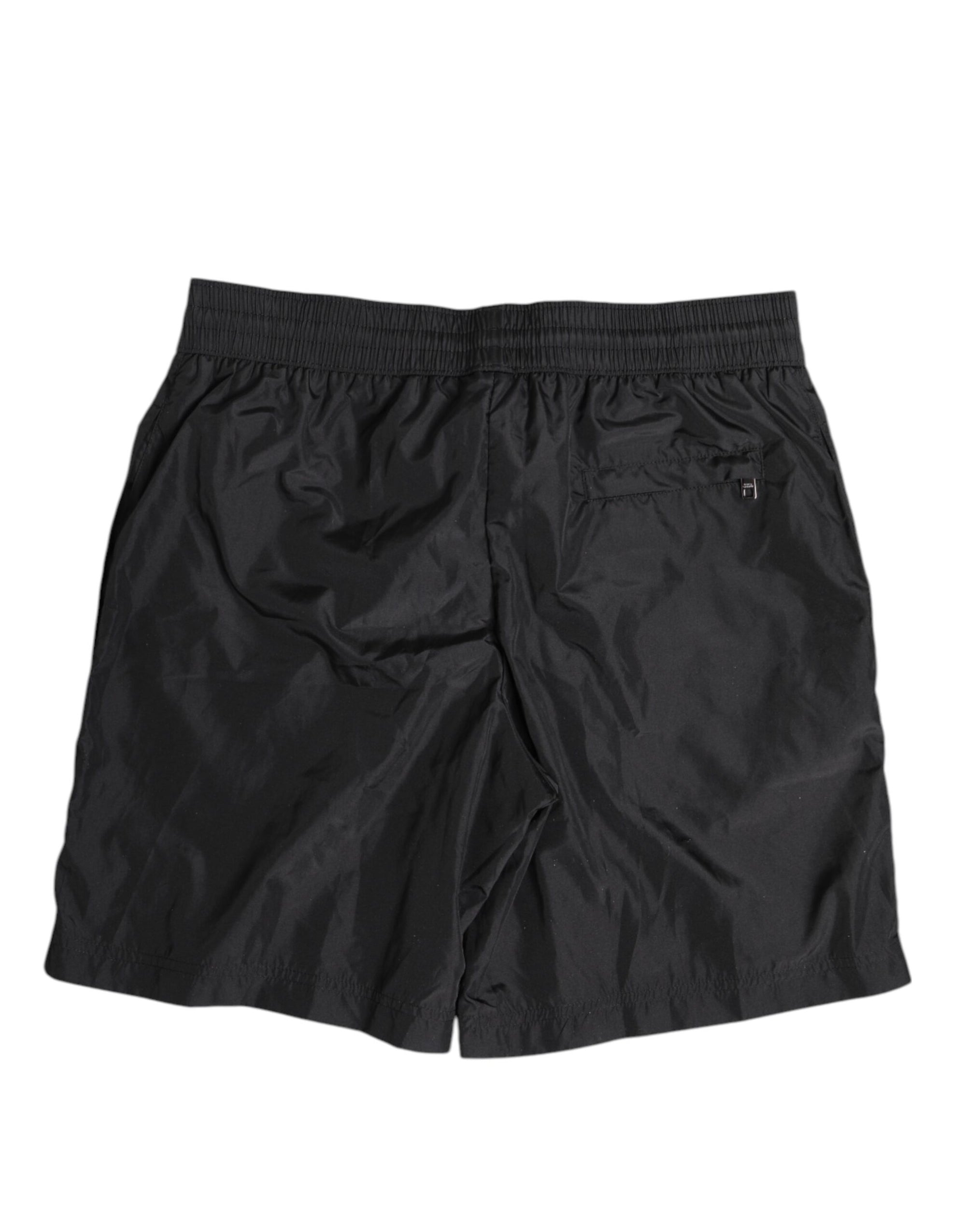 Maillots de bain Dolce & Gabbana - Short de plage noir à cordon de serrage