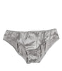 Dolce & Gabbana Gray Silk Stretch Bottom Low Waist Panty Underwear