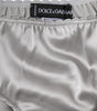 Dolce & Gabbana Gray Silk Stretch Bottom Low Waist Panty Underwear