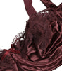 Dolce & Gabbana Burgundy Silk Underwired Balconette Bra Underwear