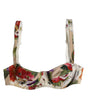 Dolce & Gabbana Beige Floral Balconcino Underwired Bra Underwear