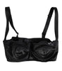 Dolce & Gabbana Black Silk Underwired Balconette Bra Underwear
