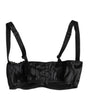 Dolce & Gabbana Black Silk Underwired Balconette Bra Underwear