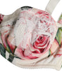 Dolce & Gabbana White Floral Balconette Underwired Bra Underwear