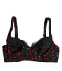 Dolce &amp; Gabbana Black Red Polka Dot Underwired Balconette Underwear
