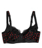 Dolce &amp; Gabbana Black Red Polka Dot Underwired Balconette Underwear
