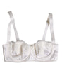 Dolce &amp; Gabbana White Silk Underwired Balconette Bra Underwear
