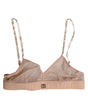 Dolce & Gabbana Powder Pink Nylon DG Logo Non Wire Bra Underwear