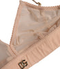 Dolce & Gabbana Powder Pink Nylon DG Logo Non Wire Bra Underwear