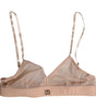 Dolce & Gabbana Powder Pink Nylon DG Logo Non Wire Bra Underwear