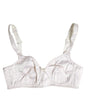 Dolce & Gabbana White Silk Balconette Non Wire Bra Underwear