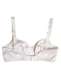 Dolce & Gabbana White Silk Balconette Non Wire Bra Underwear