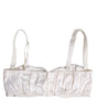 Dolce & Gabbana White Silk Underwired Balconette Bra Underwear