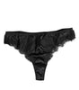 Dolce & Gabbana Black Silk Lace Stretch Bikini Panty Underwear