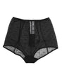 Dolce &amp; Gabbana Black Logo Girdle High Waisted Panty Underwear